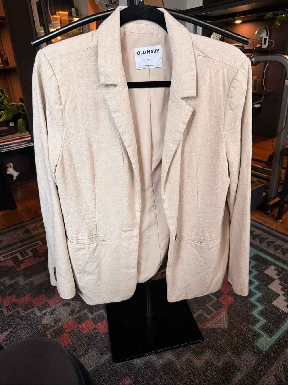 Old Navy Women's Light Cream Blazer Jacket